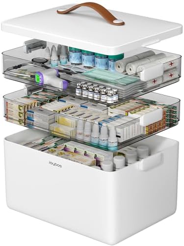 CTIME 3-Tier Medicine Organizer - Portable Medicine Cabinet with Handle