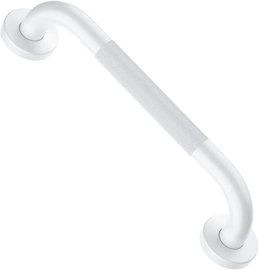 12 Inch Oil Rubbed White Shower Grab Bar w/Anti Slip Grip, ZUEXT Stainless Steel Bath Grab Bar,Bathroom Balance Bar, Wall Mount Safety Handrail Support, Handicap Injury Elderly Senior Assist Handle