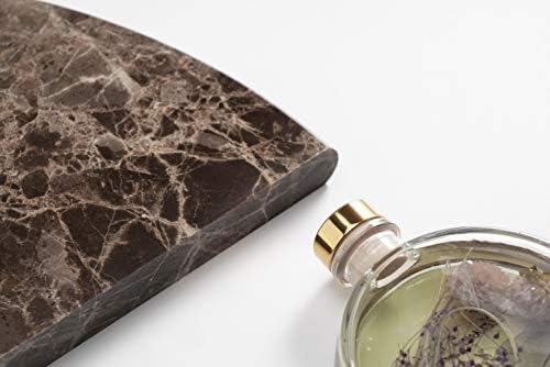 Genuine Marble Corner Shelf for Bathroom Shower Wall, 9"X9"X5/8", Both Sides Polished (EDMT9SHE - Emperador Dark)