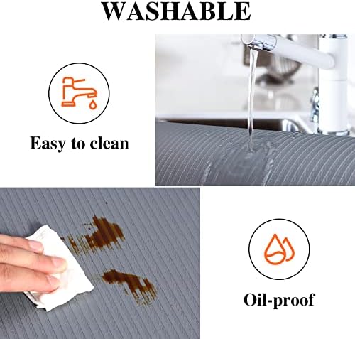 Mcrbeay Shelf Liner Non Adhesive, Washable Cabinet Liners for Shelves