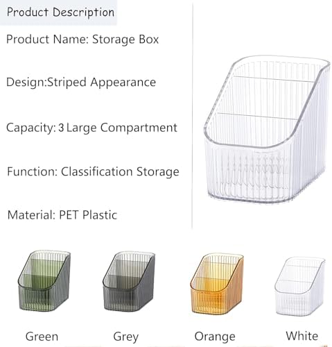 Makeup Organizer Cosmetics Storage Box, Large Capacity Make Up Brush Holder Organizer Vanity Accessories, Bathroom Countertops, Desk Storage Container, Cosmetic Display cases(White-S)