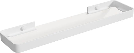 Danpoo 20 Inch Long Floating Shelf White, Clear Tempered Glass Wall Shelf - Spacious and Stylish Storage for Your Home