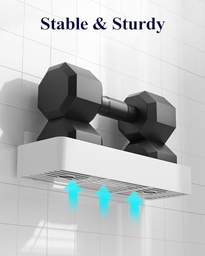 Kitsure Shower Caddy Adhesive, Stylish Shower Organizer, XX-Large, White