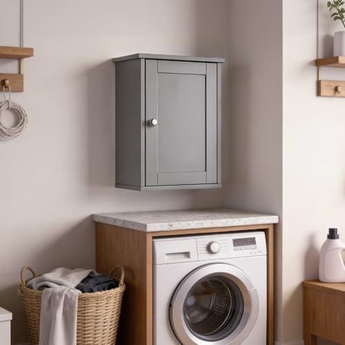 Karl home Grey Wall Mounted Medicine Cabinet, Bath Storage