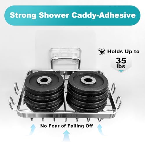 Soap Dish for Showr - 304 Stainless Steel Bathtub Tray Suction Cup Square Shower Soap Holder - A Must-Have for Comfortable Apartment, Home and Dormitory Bath Laundry Kitchens