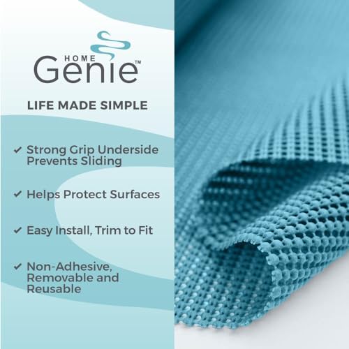 HOME GENIE Shelf Drawer and Cabinet Liner, Non Adhesive, 12x20 Teal
