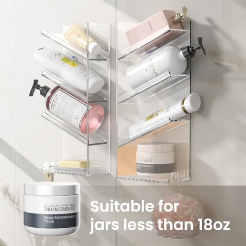 AITEE Acrylic Bathroom Organizer Caddy Shampoo Holder Combination Shelf
