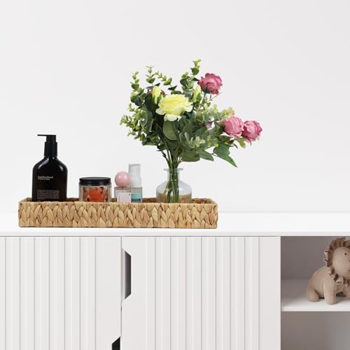 Water Hyacinth Bathroom Vanity Tray, 16.7 Inch