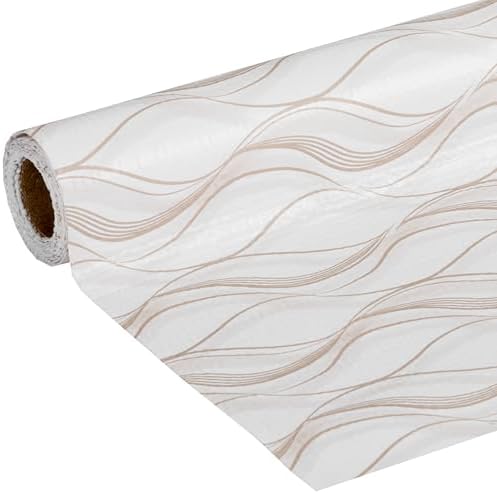 Smooth Top EasyLiner for Cabinets & Drawers, Easy to Install, Shelf Paper & Drawer Liner Non Adhesive, Non Slip Shelf Liner for Pantry, Kitchen Essentials, 20 in x 6 ft (6 Pack), 36 ft, Taupe Svelte