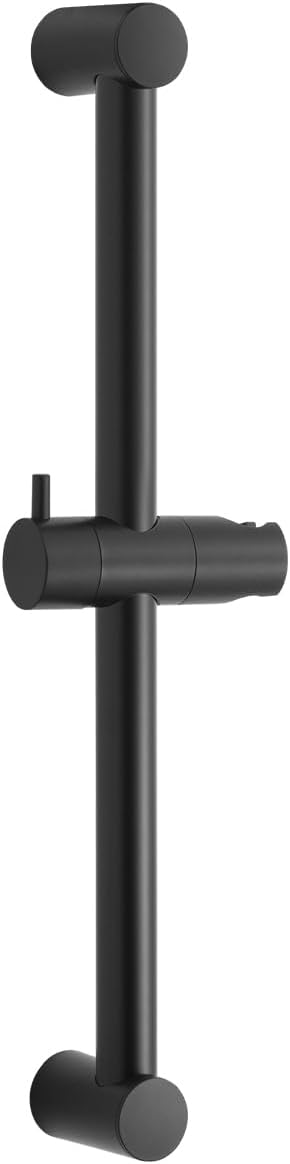 OFFO Shower Slide Bar 21 in Adjustable Installation Distance 16-20 in with 360° Adjustable Handheld Shower Head Holder for Bathroom, Screw Wall Mounted, Matte Black