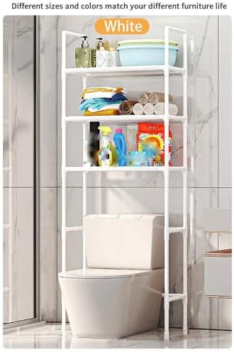 3-Tier Over The Toilet Storage, Space Saver Stainless Steel Bathroom Shelves, Freestanding Above Over Toilet Storage Shelf for Bathroom