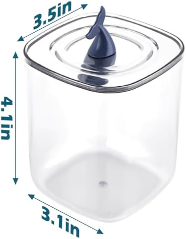 2 Pack Qtips Holder Dispenser,Cute animal shape Jar with Clear Lid Dustproof Cover,for Cotton Ball Swabs Round Pads Toothpick, Clear Plastic Jar Set for Bathroom Canister Storage Organization