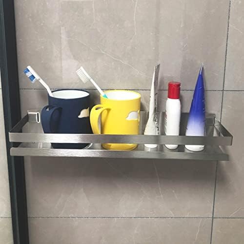 Bathroom Shower Caddy, Wall Mounted Stainless Steel Shower Shelf Caddy Rack Storage for Kitchen Basket Organization -12 inch