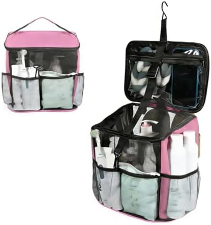 Mesh Shower Caddy Portable for College Dorm Room Essentials for Girls Large Capacity Shower Bag,Quick Dry Hanging Organizer Toiletry Bag for with Handle for Bathroom,Gym,Travel,Swim,Beach
