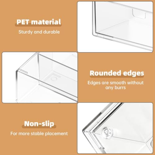 Stackable Medicine Cabinet Organizer for Bathroom, 4 Pack