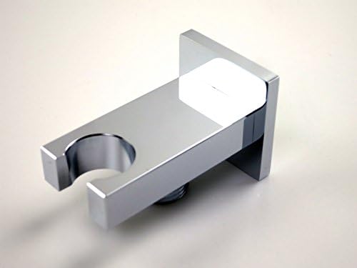 Hand Held Shower Head Holder with Hose Connector Shower Wand Holder Wall Mount Handheld Shower Handle Sprayer Holder Shower Hose Adapter Shower Elbow with Spray Head Bracket Showerhead Holder Chrome