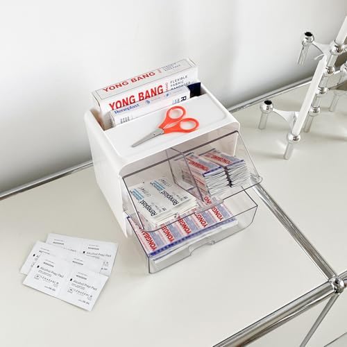 Bandages Storage Organizer, White, Plastic