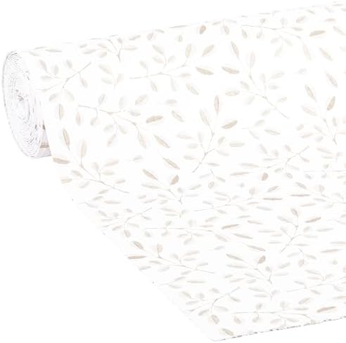 Smooth Top EasyLiner for Cabinets & Drawers, Easy to Install, Shelf Paper & Drawer Liner Non Adhesive, Non Slip Shelf Liner for Pantry, Kitchen Essentials, 20 in x 6 ft (6 Pack), 36 ft, Taupe Buds