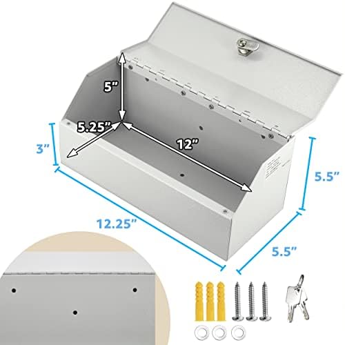 POCHAR Wall Mount Locking Medicine Cabinet for Prescription Safe Storage