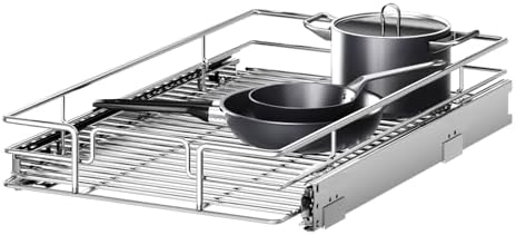 Pull Out Cabinet Organizer 13½" W x 21½" D, Heavy Duty Cabinet Pull Out Shelves, Slide Out Drawers Organization for Kitchen Cabinets Bathroom