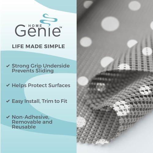 HOME GENIE Shelf Drawer and Cabinet Liner, Non Adhesive, 17.5x20 Gray White