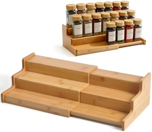 JinDoWin Spice Rack Organizer for Cabinets,Countertop & Pantries