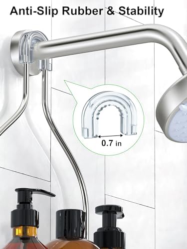 SMARTAKE Hanging Shower Head Caddy, Shower Shelf Organizer, Silver