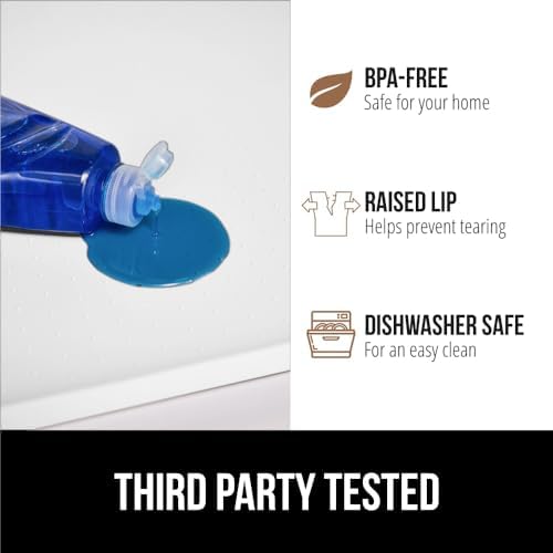 GORILLA GRIP Waterproof Silicone Under Sink Mat, Stay in Place, 19x22 White