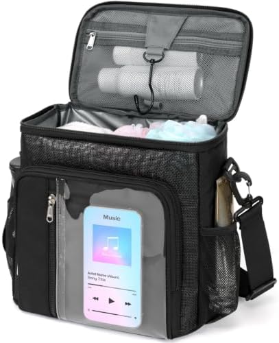 F-color Crossbody Shower Caddy Portable - Shower Bag with Hands-Free Strap