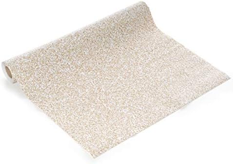 Con-Tact Brand Grip Prints Shelf Liner, Durable and Non-Adhesive Liners, Non-Slip Drawer and Cabinet Liner, 18" x 8', Beige Granite, Pack of 1 Roll