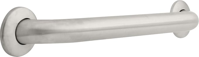 Franklin Brass (1-Pack) 18' ADA Grab Bar Concealed Screw Bathtub Handle Safety Grip in Stainless Steel 1-1/2' diameter Wall Mount Shower Assist Handicap 5618