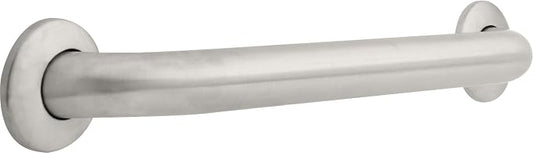 Franklin Brass (1-Pack) 18' ADA Grab Bar Concealed Screw Bathtub Handle Safety Grip in Stainless Steel 1-1/2' diameter Wall Mount Shower Assist Handicap 5618