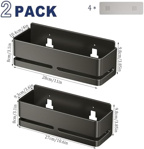 Shower Caddy 2-Pack Shower Shelf, Heavy-Duty Bathroom Storage Shelf