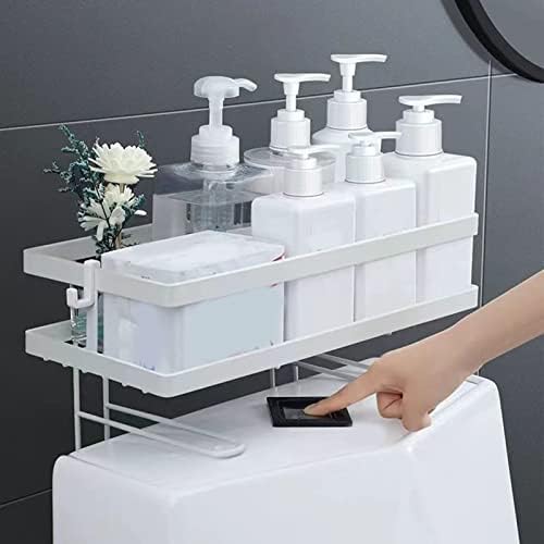 Over Toilet Bathroom Organizer, Convenient Practical Toilet Shelf for Home (Single Layer White)
