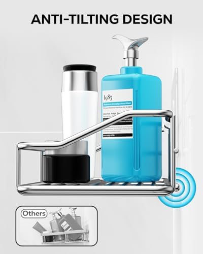 Nieifi Shower Caddy Adhesive, Shower Shelves, Shampoo Holder for Bathroom