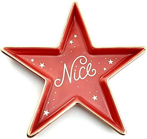 Stephanie Imports Star-Shaped Nice Ceramic Trinket Plate and Decorative Jewelry Dish