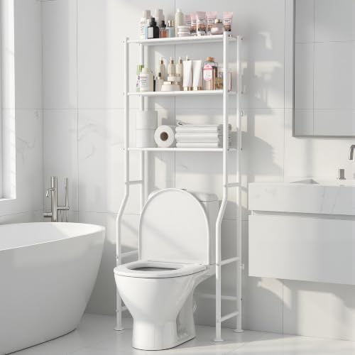 Livilord 3-Tier Over Toilet Storage, Anti-Wobble, White