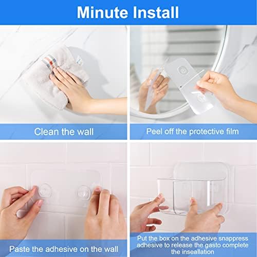 Diesisa Wall Mount Organizer, Adhesive Shelf, 2 Compartments Wall Shelves