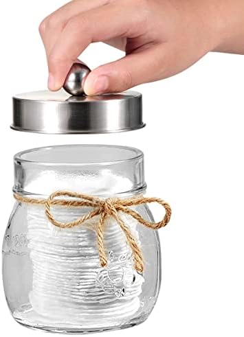 Amolliar Mason Jar Bathroom Accessories Set Complete 4Pc, Brushed Nickel