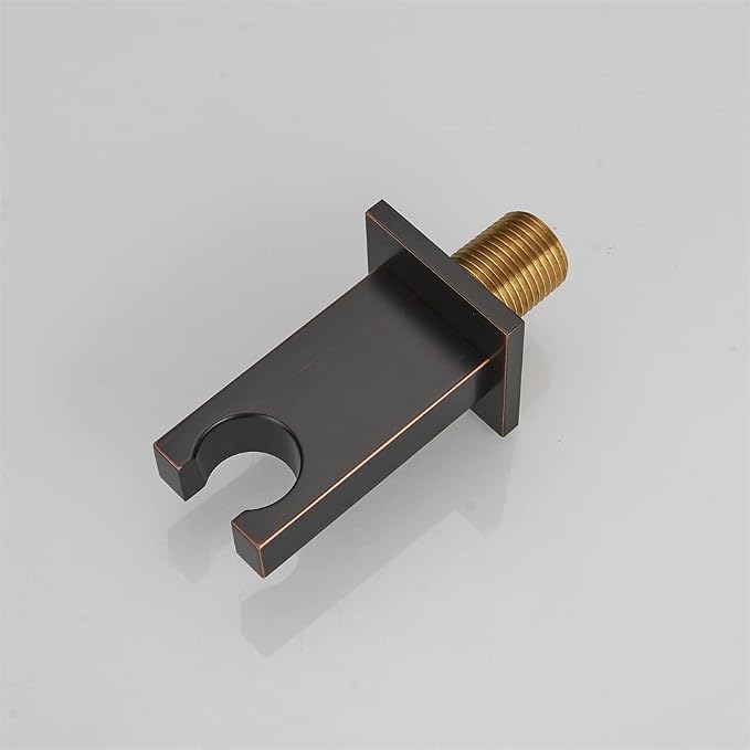 Shower Wand Holder Wall Mount Hand Held Shower Head Holder with Hose Connector for Shower System Faucet Set Handheld Shower Handle Sprayer Bracket Shower Hose Adapter Shower Elbow Oil Rubbed Bronze