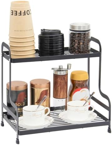 2-Tier Metal Countertop Organizer, Standing Storage Shelf