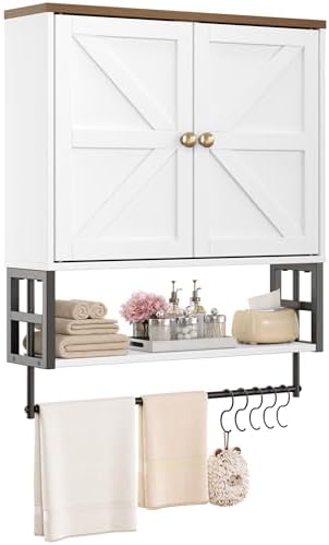 Wall Mounted Bathroom Storage Large Farmhouse Medicine Cabinet