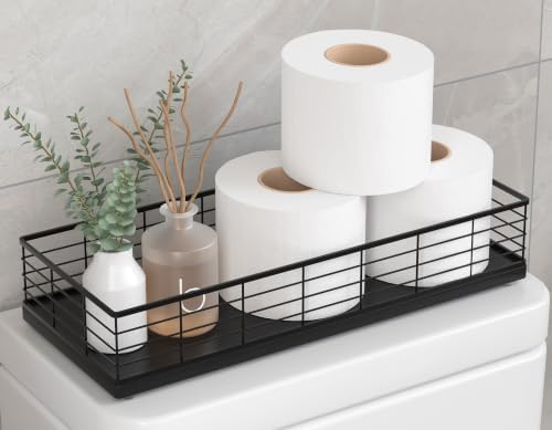 Toilet Paper Storage Basket, 16" Large Oak Wood Toilet Paper Basket