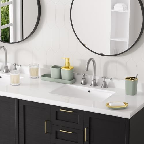 XLHOMO Sage Green Bathroom Set, Bathroom Accessory Set, Green Bathroom Set