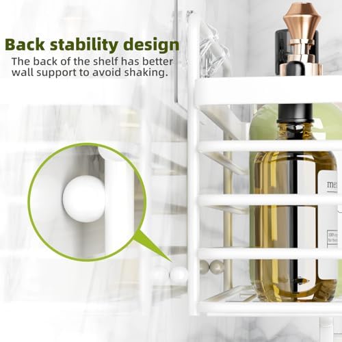 Yougai White Shower Caddy, Bathroom Organizers and Storage
