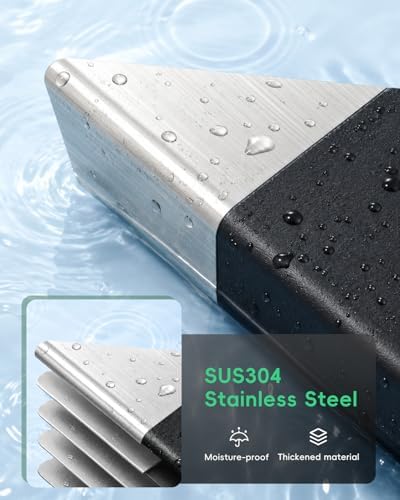 DAYONE Bathroom Corner Shower Shelf 2 Pack 12" Matte Black, SUS304 Stainless Steel Slot Design Recessed Organizer Shelves with 2 Hooks and 2 Holes, for Tiled Wall
