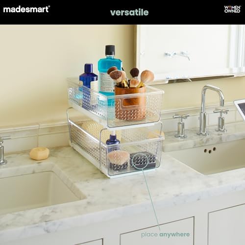 madesmart Premium Two Tier Organizer, Clear
