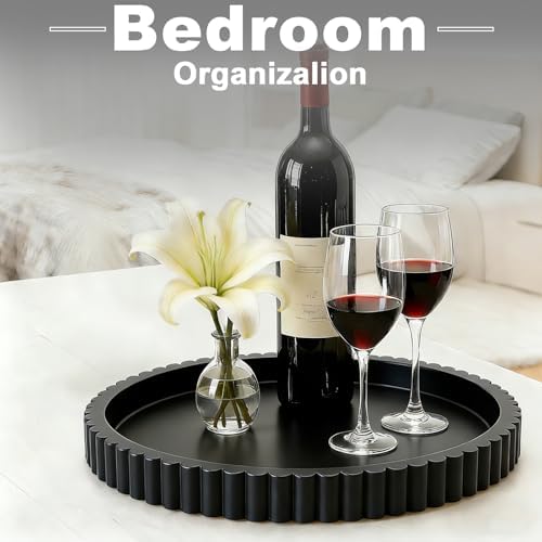 Round Decorative Tray for Coffee Table Decor Table Centerpieces