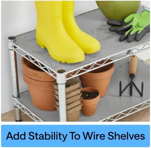 GORILLA GRIP Shelf Liner, Non-Adhesive Cabinet Liners, 24"x30' Gray