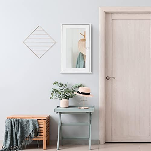 Karl home White Wall Mounted Medicine Cabinet, Single Mirror Bath Storage